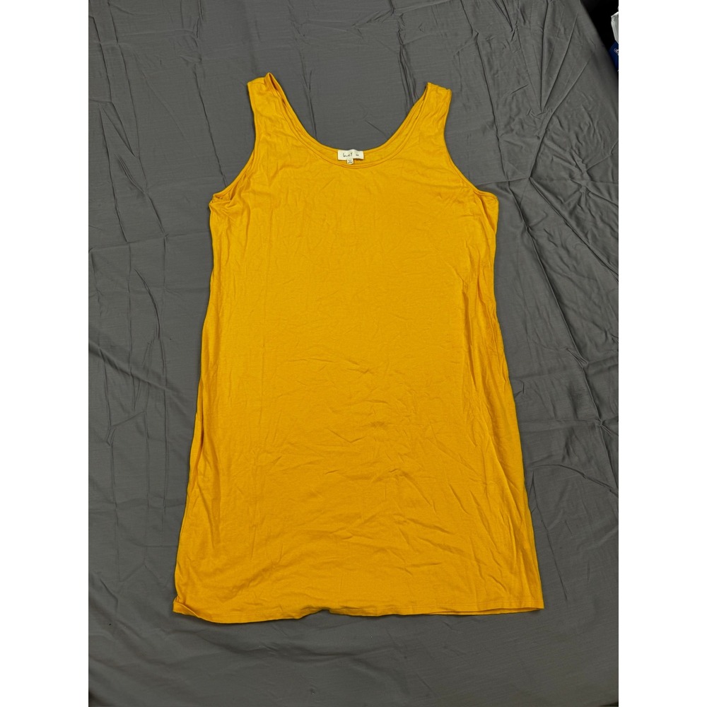 Love J Mustard Yellow Sleeveless Scoop Neck Tank Dress 2X DR12281X